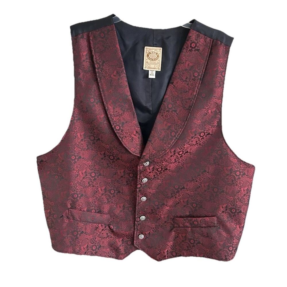 Wah Maker Vest Mens XXL Western Concho Buttons Cowboy Frontier Ranch USA